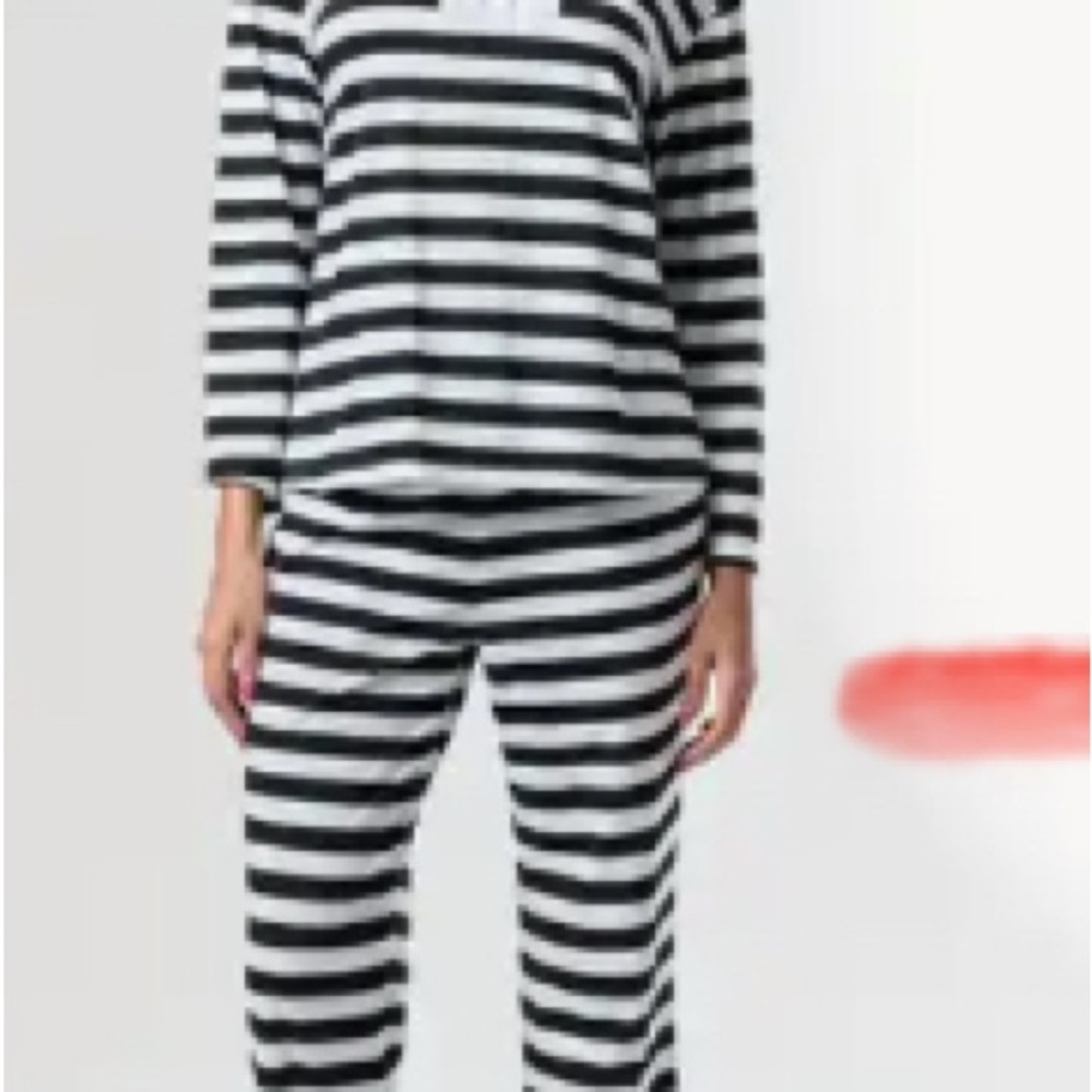 Striped Black and White Adult Costume